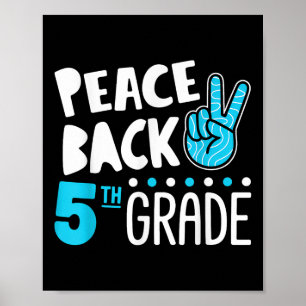 Peace Love Fifth Grade Squad Back To School Poster