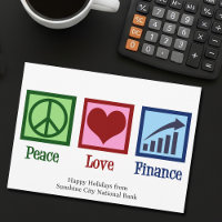 Peace Love Finance Customisable Bank Christmas