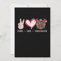 Peace Love Firefighter Lovers | Firefighter Gifts