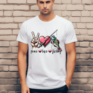 Peace love fishing T-Shirt