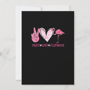 Peace Love Flamingo   Flamingo Lover Holiday Card