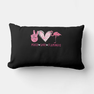 Peace Love Flamingo Flamingo Lover Lumbar Cushion