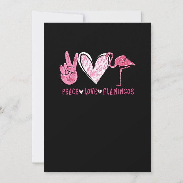 Peace Love Flamingo | Flamingo Lover Save The Date (Front)