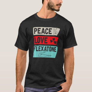 Peace Love Flexatone Music Instrument Flexatone Pl T-Shirt