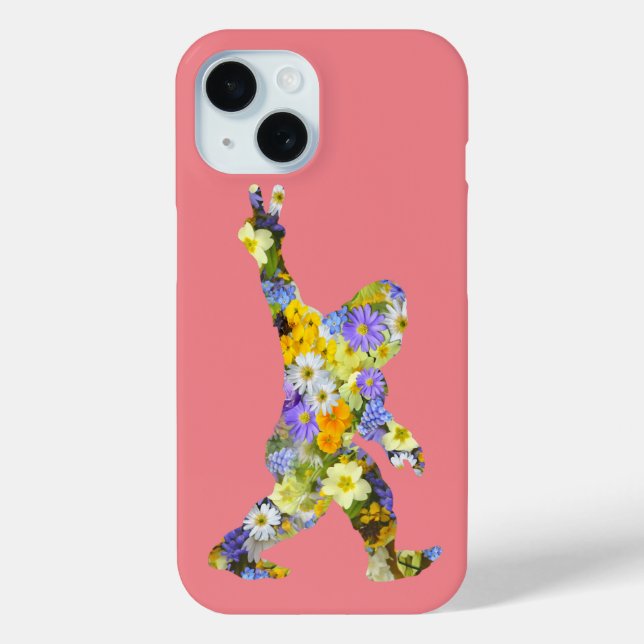 Peace Love  Floral Bigfoot   Case-Mate iPhone Case (Back)