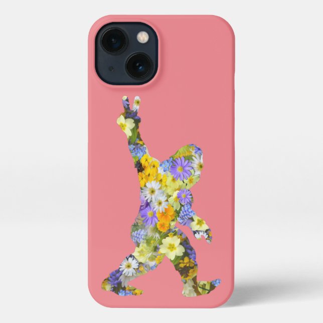 Peace Love  Floral Bigfoot   iPhone Case (Back)