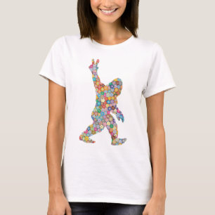 Peace Love Floral Bigfoot T-Shirt