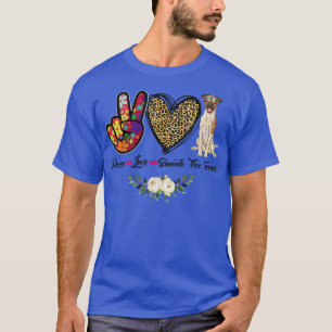 Peace Love Floral Smooth Fox Terrier Mum Dog Mum M T-Shirt