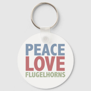Peace Love Flugelhorns Key Ring