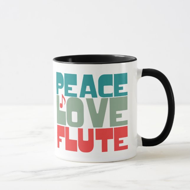 Peace Love Flute Mug (Right)