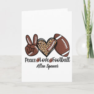 Peace, Love, Football Greeting Card
