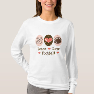 Peace Love Football Long Sleeve Tee