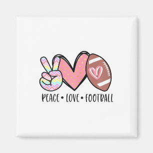 Peace Love Footll Mum Cute For Women Teen Girls To Magnet