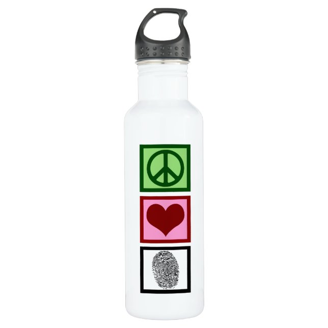 Peace Love Forensics 710 Ml Water Bottle (Front)