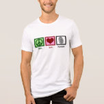 Peace Love Forensics Tri-Blend Shirt<br><div class="desc">If you find forensic science fascinating,  this is the perfect design. It features a peace sign,  heart,  and fingerprint. Peace Love Forensics t-shirt for a scientist.</div>