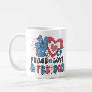 Peace Love & Freedom Coffee Mug