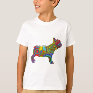 "Peace Love & Frenchies" Pop Art Kids Tee