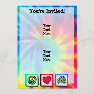 Peace, Love, Frogs Invitation