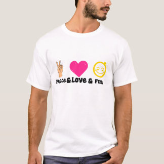 Peace Love Fun funny Calm Amour Enjoyment Tee