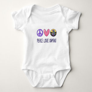 Peace Love Gaming Baby Bodysuit