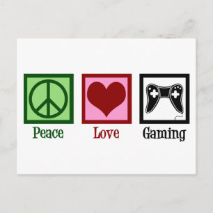 Peace Love Gaming Postcard