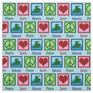 Peace Love Gators Fabric