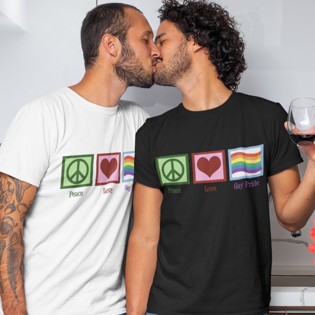Peace Love Gay Pride T-Shirt (Creator Uploaded)