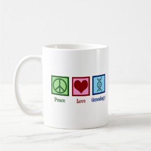 Peace Love Genealogy Coffee Mug
