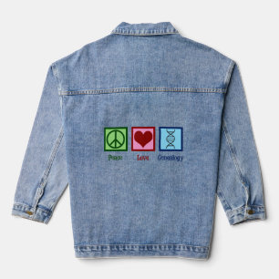 Peace Love Genealogy Denim Jacket