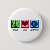 Peace Love Geography Teacher World Map