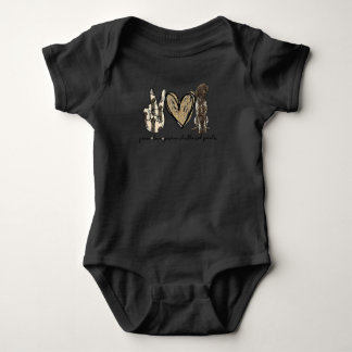 Peace Love German Shorthaired Pointer Baby Bodysuit