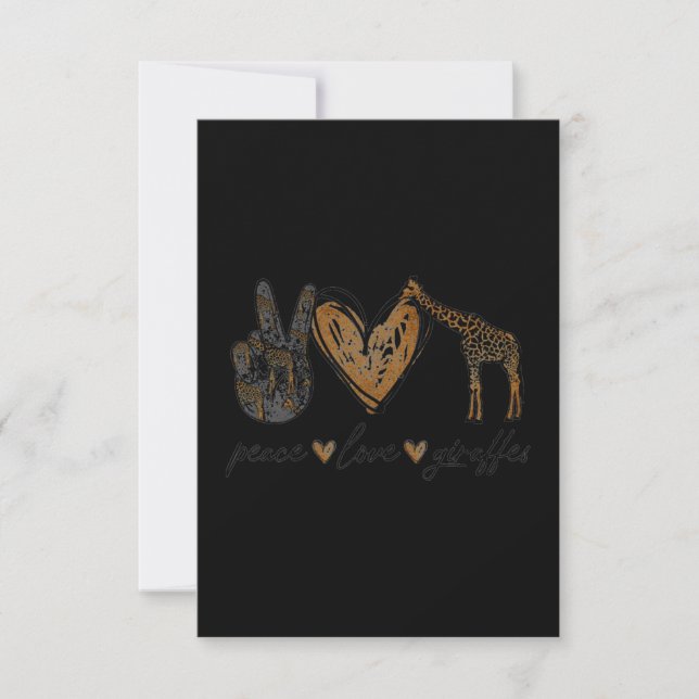 Peace Love Giraffes Card (Front)