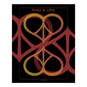 Peace & Love Glossy Poster