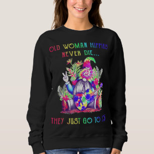 Peace Love Gnome Hippie Gnomes Guitar Music Decor Sweatshirt