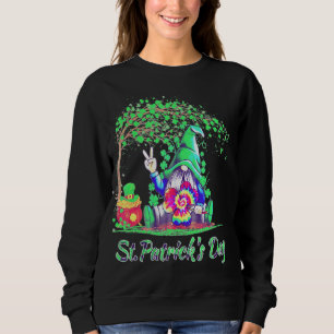 Peace Love Gnome St. Patrick's Day Hippie Gnome De Sweatshirt