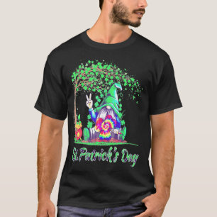 Peace Love Gnome St. Patrick's Day Hippie Gnome De T-Shirt