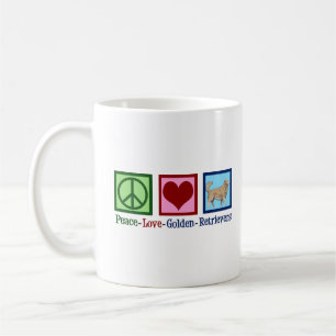 Peace Love Golden Retriever Women's Coffee Mug