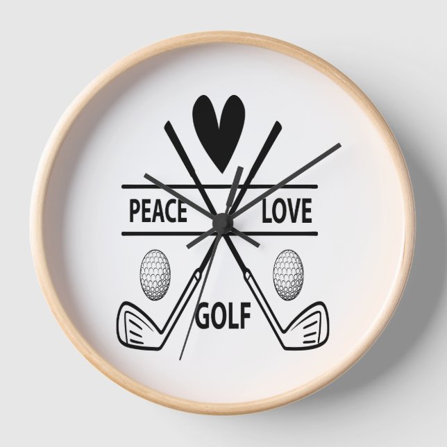 PEACE LOVE GOLF CLOCK (Front)
