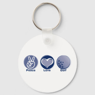 Peace Love Golf Key Ring