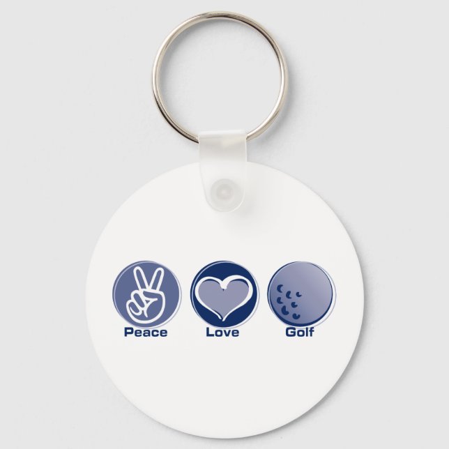 Peace Love Golf Key Ring (Front)