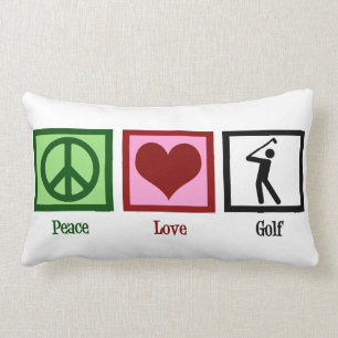 Peace Love Golf Lumbar Cushion
