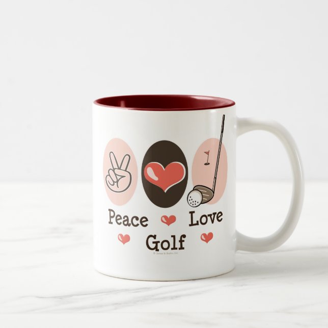 Peace Love Golf Mug (Right)
