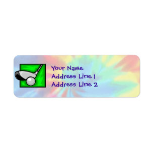 Peace, Love, Golf Return Address Label