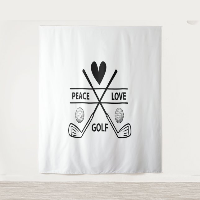 PEACE LOVE GOLF TAPESTRY (Front)