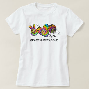 Peace Love Golf Tie-Dye T-Shirt