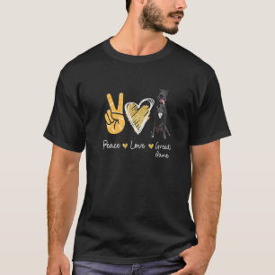 Peace Love Great Dane Dog Lovers T-Shirt