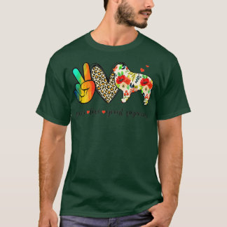 Peace Love Great Pyrenees Funny  For Dog Lover  T-Shirt