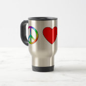 Peace Love Greater Swiss Mountain Dogs Travel Mug (Front Left)