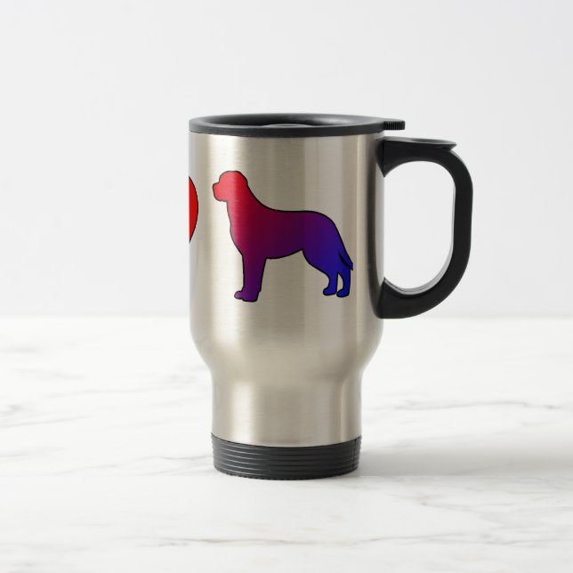 Peace Love Greater Swiss Mountain Dogs Travel Mug (Right)