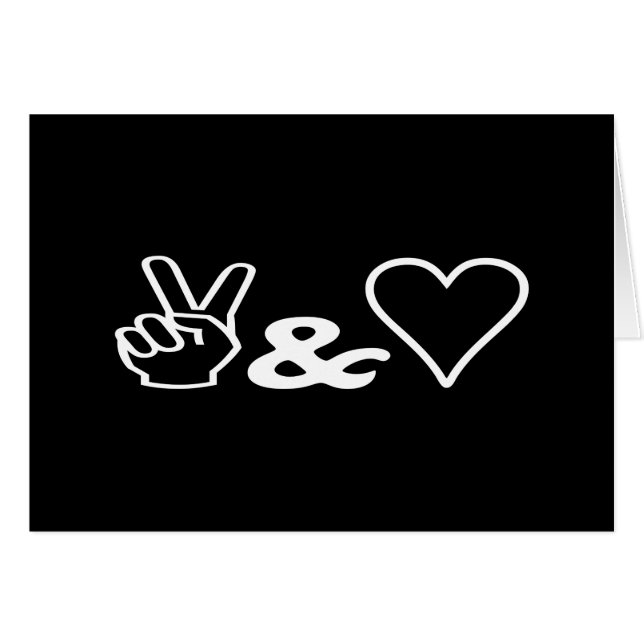 Peace & Love Greeting Card (Front Horizontal)